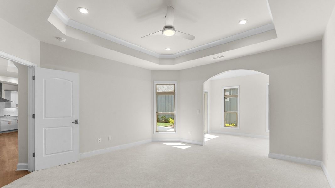 Spacious, unfurnished interior of a new home in Courtyards by Carrell, Ocean Isle Beach (Image 17). Spacious, unfurnished interior of a new home in Courtyards by Carrell, Ocean Isle Beach (Image 17).
