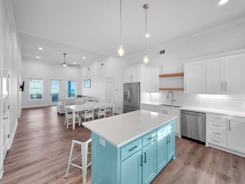 Furnished interior view inside a new home in , Bolivar Peninsula (Image 6).
