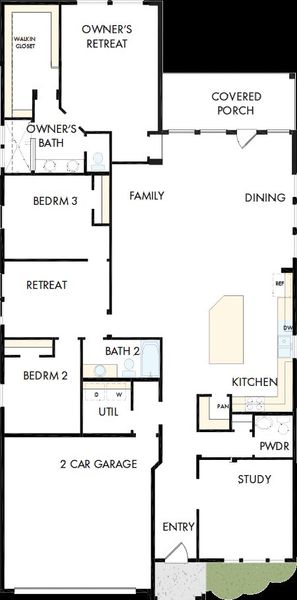 2D floor plan layout of this home in Escondido 50' Homesites, Magnolia, TX (Image 2). 2D floor plan layout of this home in Escondido 50' Homesites, Magnolia, TX (Image 2).