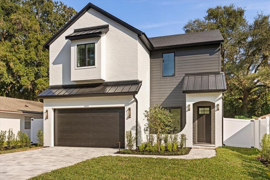 Front exterior of a new home in , Orlando, FL, highlighting curb appeal (Image 24). Front exterior of a new home in , Orlando, FL, highlighting curb appeal (Image 24).