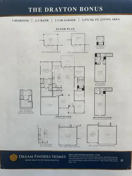 2D floor plan layout of this home in Kings River Preserve, Hollywood, SC (Image 5).