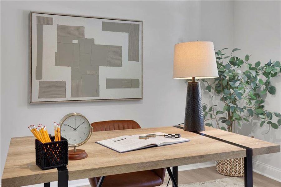 Furnished interior view inside a new home in Easton Walk, Lawrenceville (Image 6). Furnished interior view inside a new home in Easton Walk, Lawrenceville (Image 6).