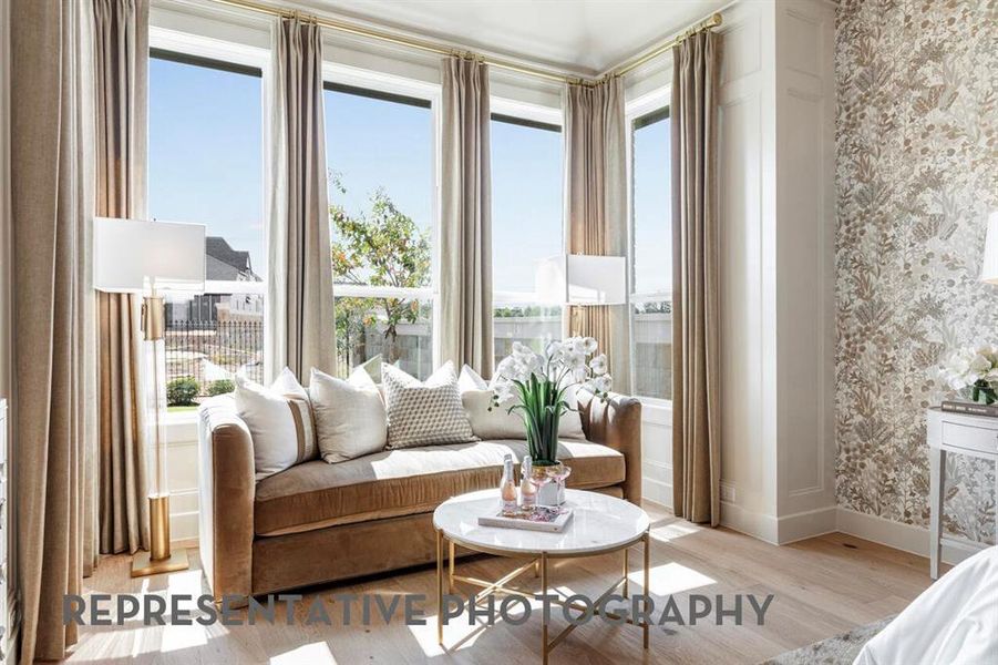 Furnished interior view inside a new home in The Parks at Wilson Creek, Celina (Image 6). Furnished interior view inside a new home in The Parks at Wilson Creek, Celina (Image 6).