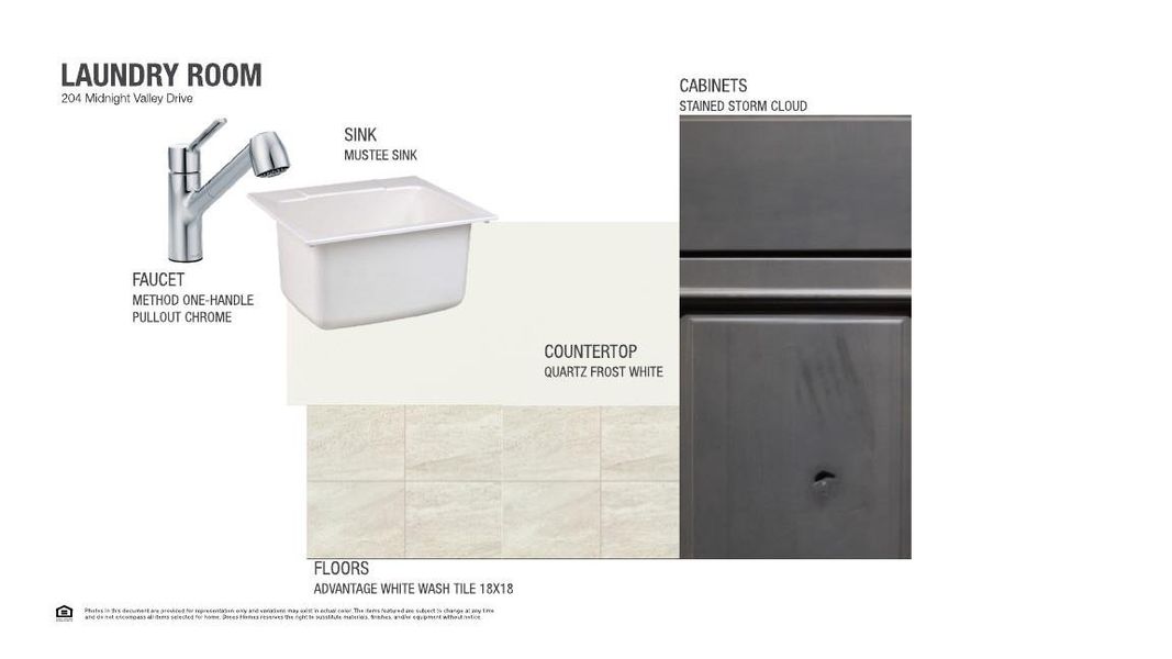 Functional laundry room details showcasing durable quartz countertops, tile flooring, and stylish cabinetry for everyday efficiency.