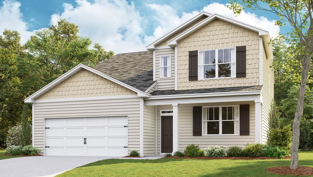 Representative exterior photo of a completed home built from the SALEM by D.R. Horton in The Parks, White House, TN (Image 2).