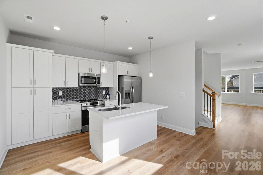 Furnished interior view inside a new home in , Charlotte (Image 16). Furnished interior view inside a new home in , Charlotte (Image 16).