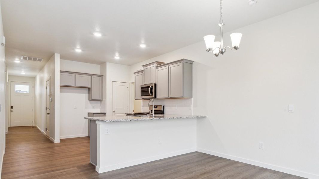 Furnished interior view inside a new home in Silver Peaks, Lochbuie (Image 3). Furnished interior view inside a new home in Silver Peaks, Lochbuie (Image 3).