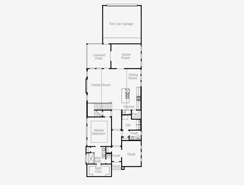 2D floor plan layout of this home in Pecan Square, Northlake, TX (Image 6). 2D floor plan layout of this home in Pecan Square, Northlake, TX (Image 6).