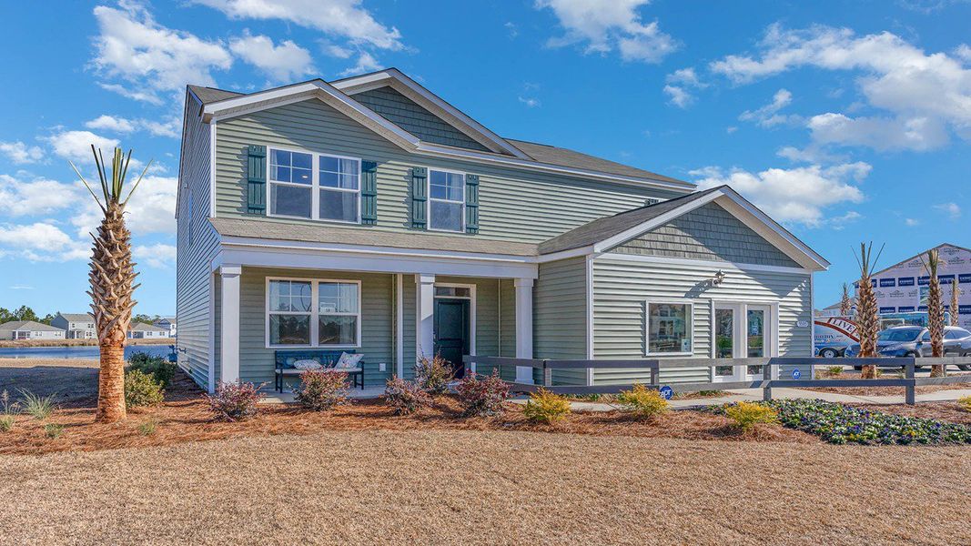 Representative exterior photo of a completed home built from the ELLE by D.R. Horton in The Reserve at Wild Horse, Conway, SC (Image 2).
