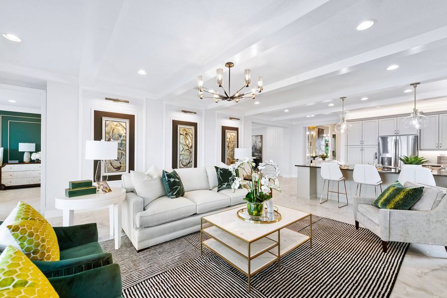 Representative furnished interior of a home built from the Tribeca by GL Homes in Valencia Parc at Riverland, Port St. Lucie (Image 13).