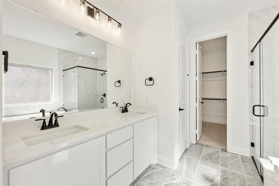 Furnished interior view inside a new home in Painted Tree Woodland District 50, McKinney (Image 6).