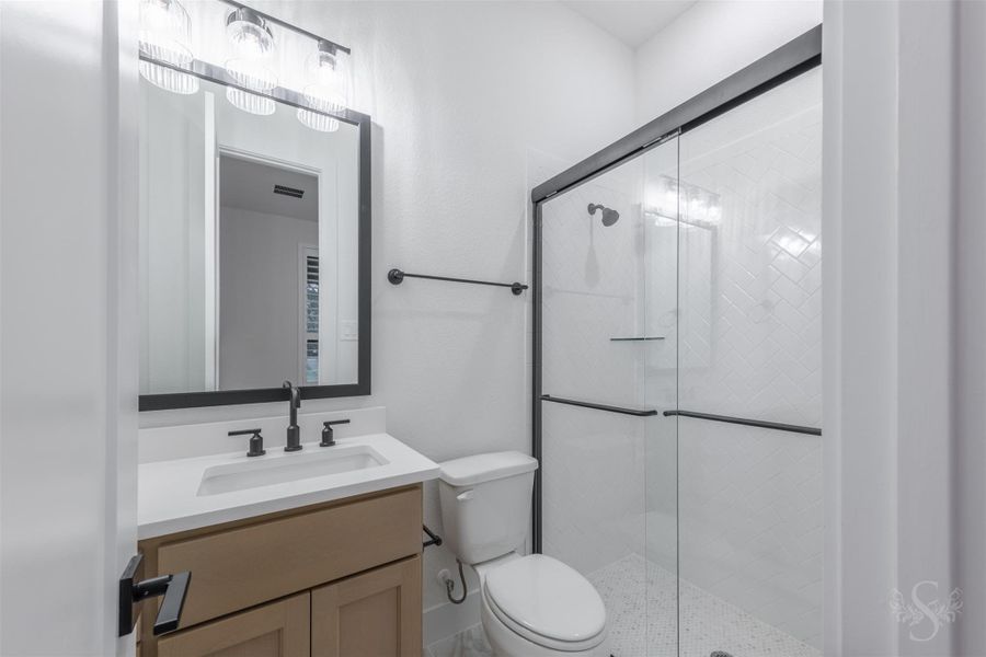 Full bathroom #2, located downstairs. Full bathroom #2, located downstairs.
