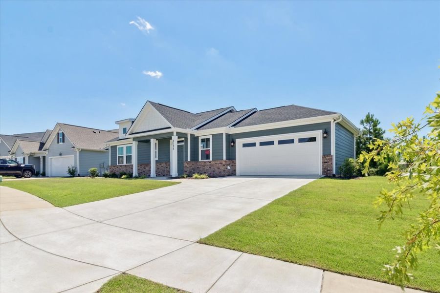 Front exterior of a new home in Sinclair at Crawford Creek, Grovetown, GA, highlighting curb appeal (Image 14).
