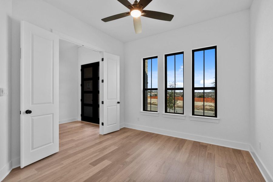 French doors in Study