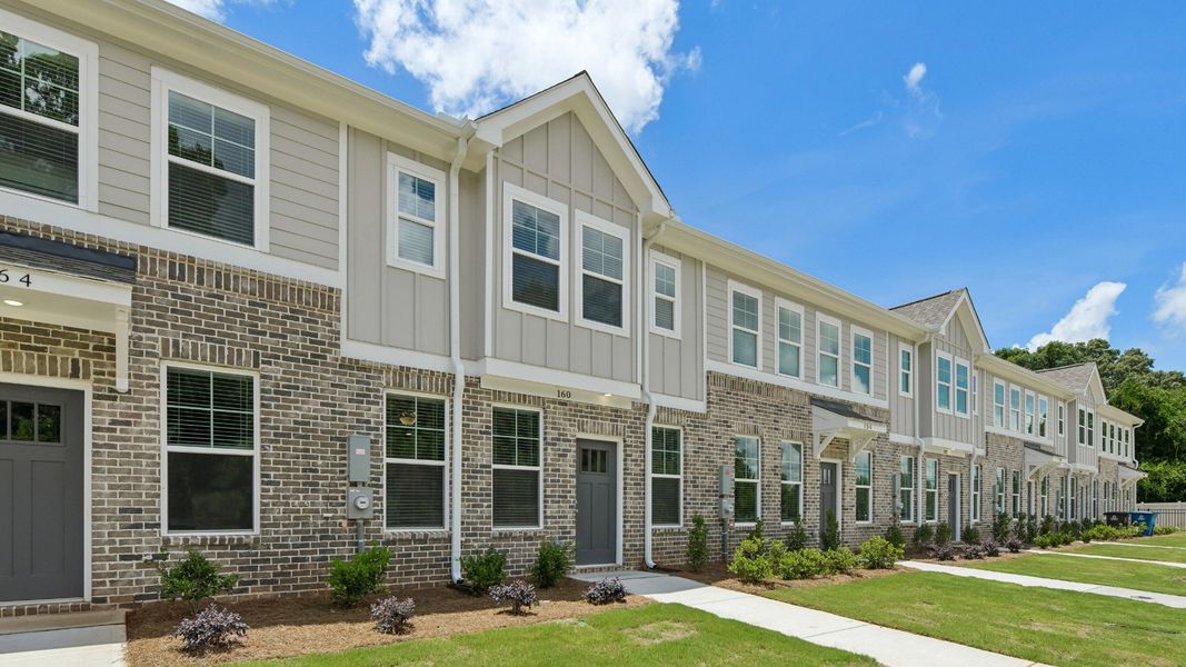 Representative exterior photo of a completed home built from the Mitchell by DRB Homes in Avery Landing, McDonough, GA (Image 21). Representative exterior photo of a completed home built from the Mitchell by DRB Homes in Avery Landing, McDonough, GA (Image 21).