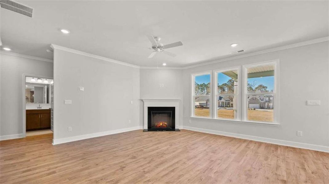 Spacious, unfurnished interior of a new home in Heritage Pointe, Senoia (Image 30). Spacious, unfurnished interior of a new home in Heritage Pointe, Senoia (Image 30).