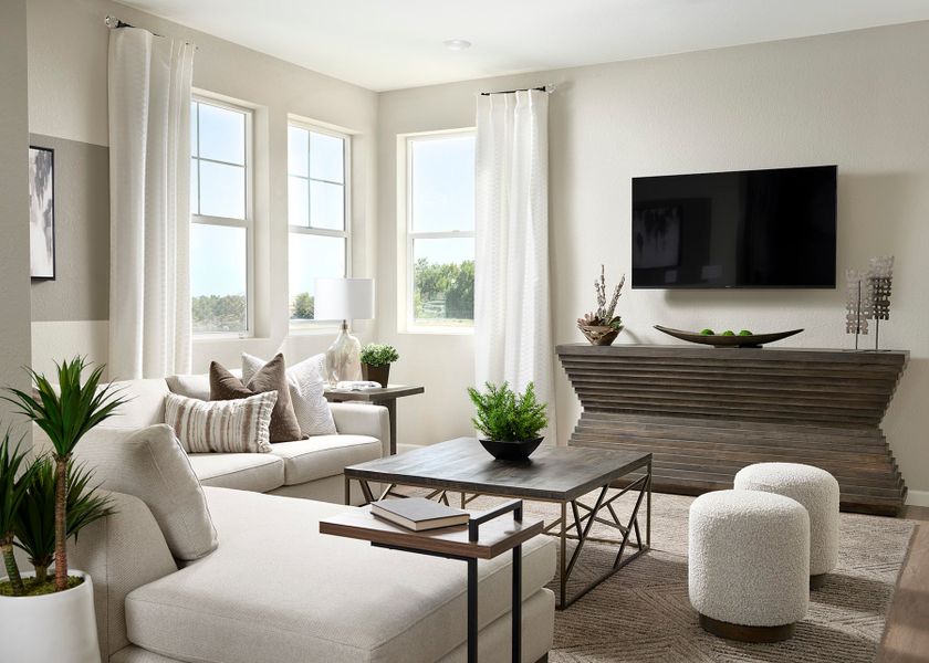 Representative furnished interior of a home built from the 1 by Tri Pointe Homes in Sugar Mill Village, Longmont (Image 7).