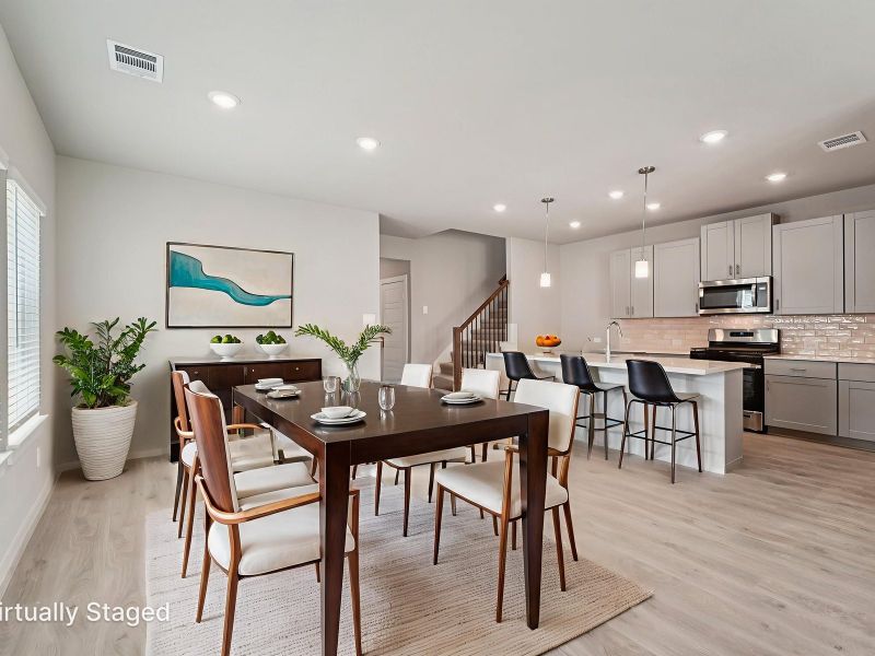 Furnished interior view inside a new home in Heights of Barbers Hill, Mont Belvieu (Image 13).