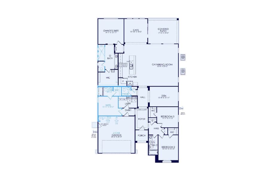 2D floor plan layout of this home in Allen Ranches, Litchfield Park, AZ (Image 4).