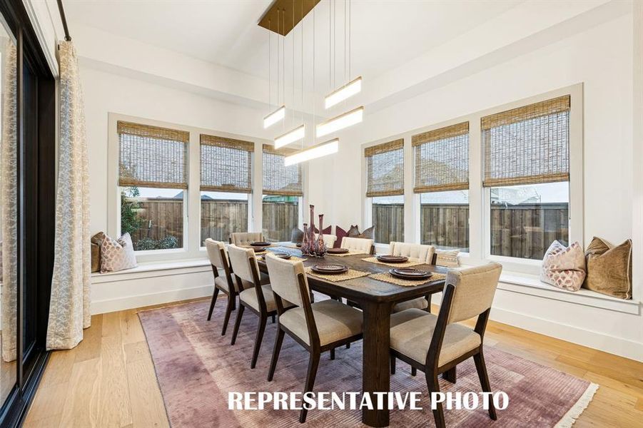 Grand dinner parties or wonderful family get togethers....this dining room works for all occasions.  REPRESENTATIVE PHOTO