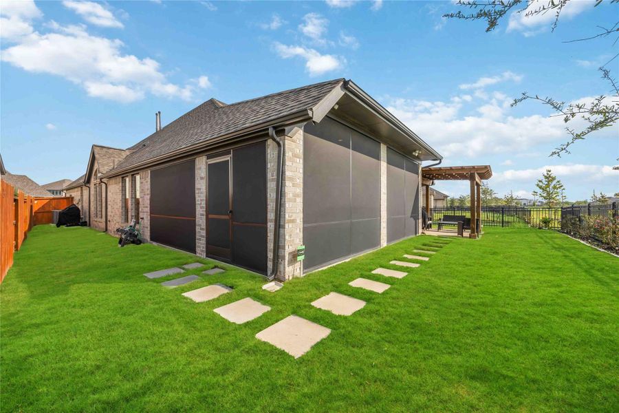 Exterior details and patio area of a home in , Manvel (Image 24). Exterior details and patio area of a home in , Manvel (Image 24).