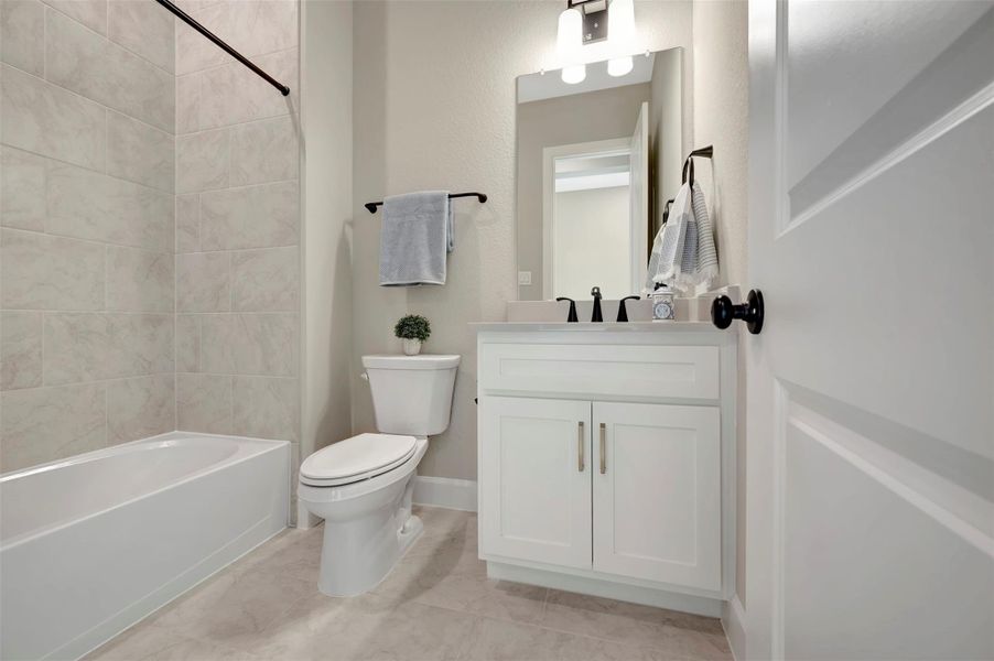 Furnished interior view inside a new home in Grange 45' Homesites, Katy (Image 12).