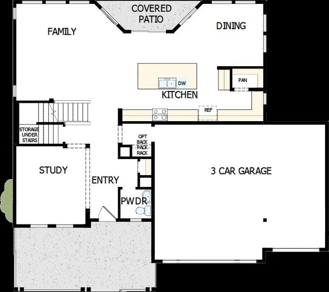 2D floor plan layout of this home in Painted Prairie Heritage Collection, Aurora, CO (Image 4).