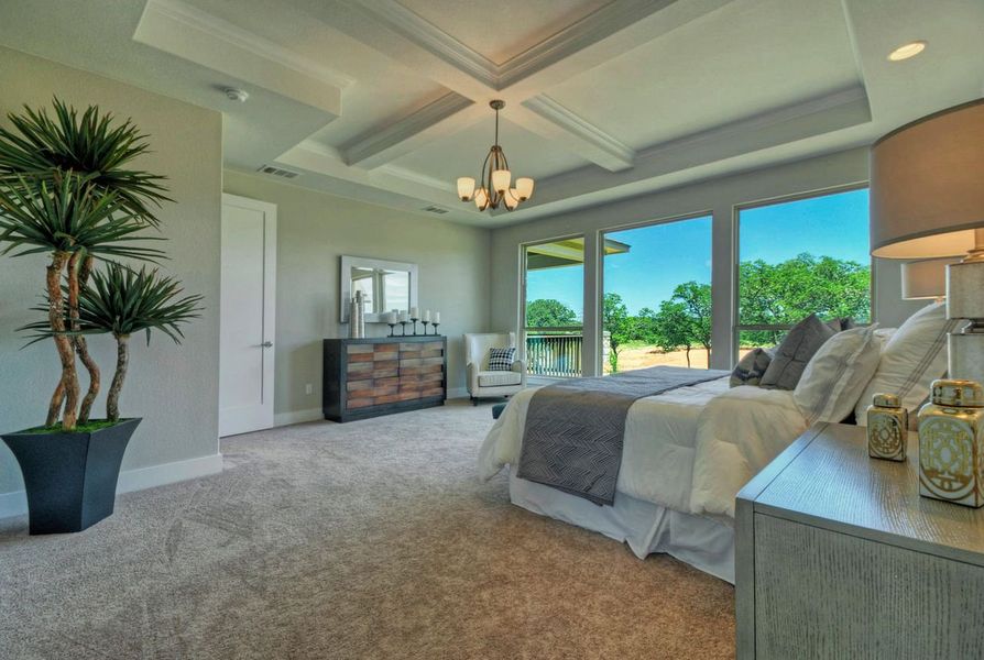 Representative furnished interior of a home built from the Madera II by Giddens Homes in Scofield Farms Estates, Georgetown (Image 157).