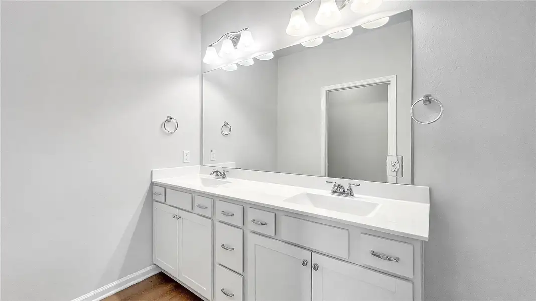 The Pearson- Primary Dual Vanity. Home under construction. Sample floor plan photo used for illustrative purposes only. Upgrades, selections options, windows and colors may vary.