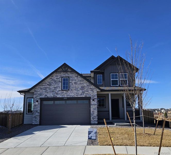 Front exterior of a new home in , Brighton, CO, highlighting curb appeal (Image 1). Front exterior of a new home in , Brighton, CO, highlighting curb appeal (Image 1).