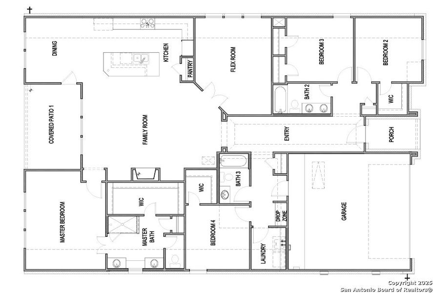 2D floor plan layout of this home in Meyer Ranch, New Braunfels, TX (Image 2). 2D floor plan layout of this home in Meyer Ranch, New Braunfels, TX (Image 2).