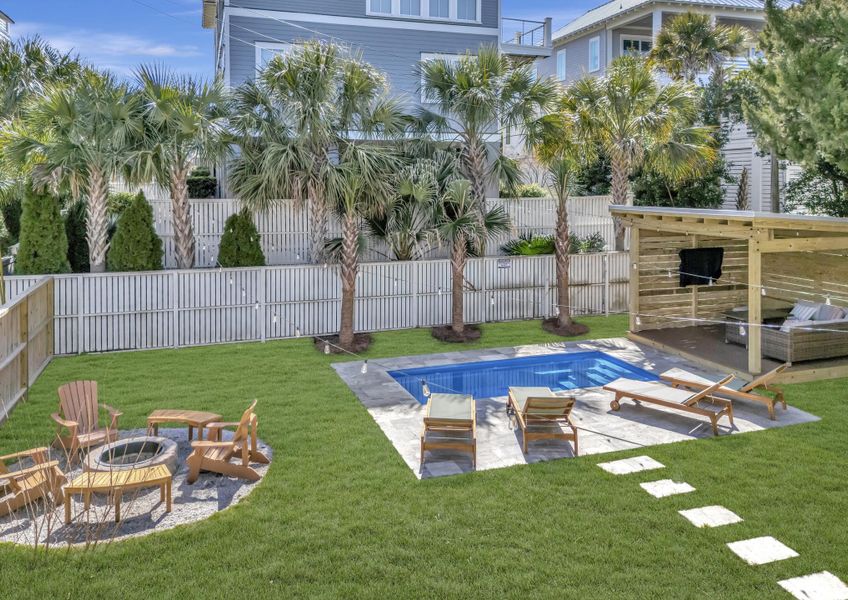 Exterior details and patio area of a home in , Isle Of Palms (Image 35).