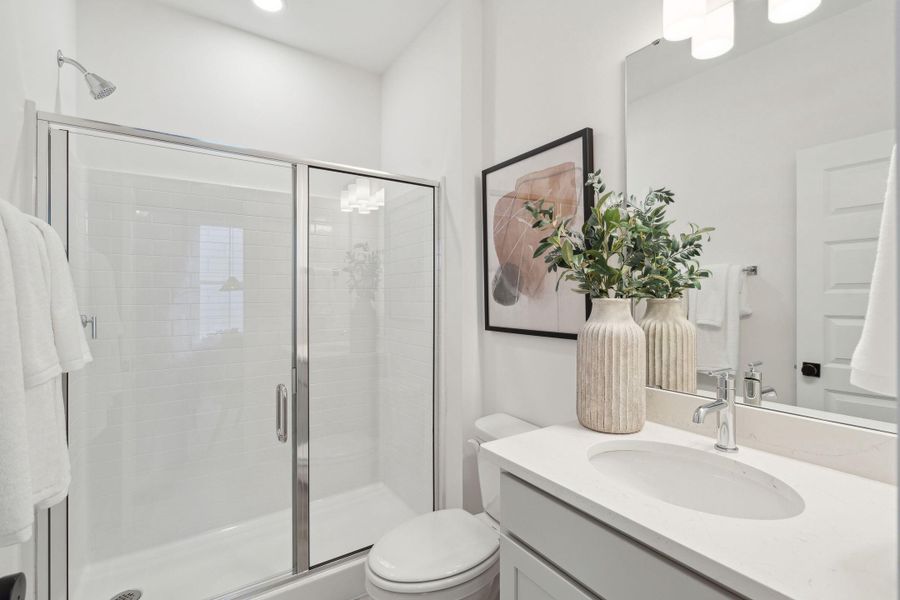 Furnished interior view inside a new home in Tidewater at Lakes of Cane Bay, Summerville (Image 39).
