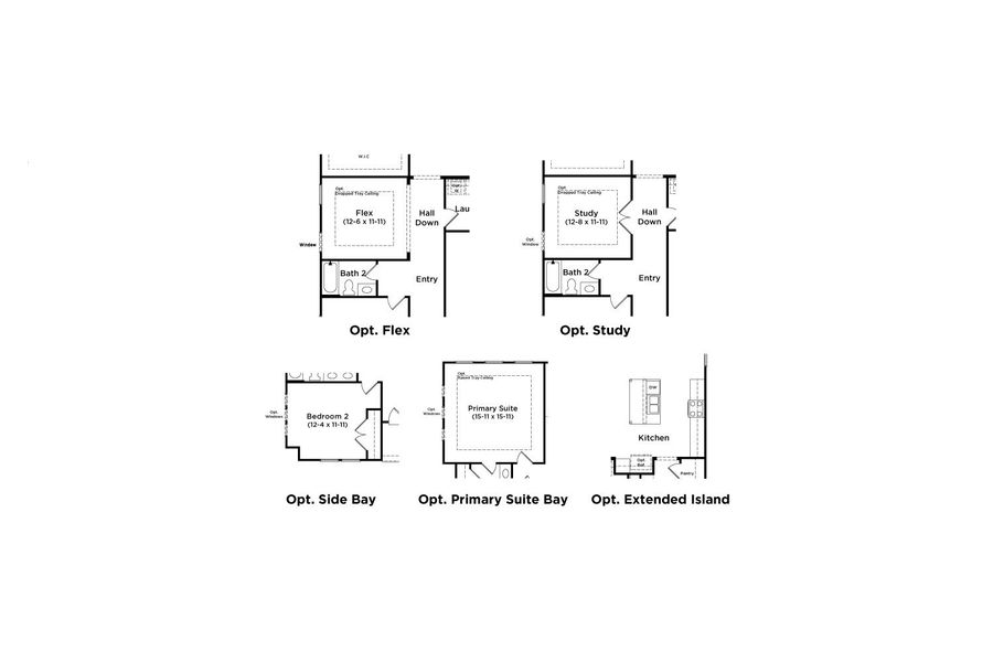 2D floor plan layout for the Chelsea by DRB Homes in The Park at Brighton, Locust Grove, GA (Image 8).