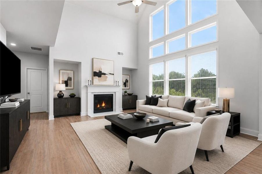 Furnished interior view inside a new home in Carmichael Farms, Canton (Image 15). Furnished interior view inside a new home in Carmichael Farms, Canton (Image 15).