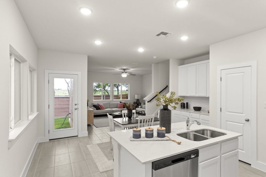 Furnished interior view inside a new home in Saddle Creek Twinhomes, Georgetown (Image 21).