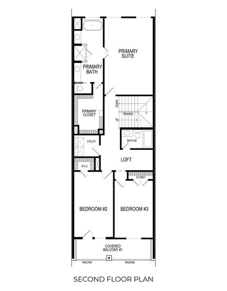 2D floor plan layout for the Sycamore R by First Texas Homes in The Abbey at Mercer Crossing, Farmers Branch, TX (Image 5).