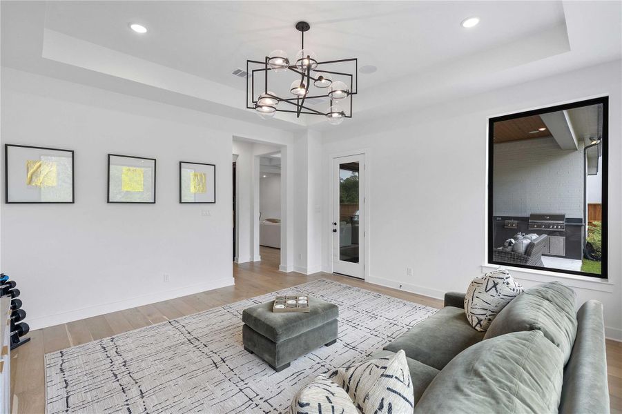 Furnished interior view inside a new home in , Spring (Image 43).