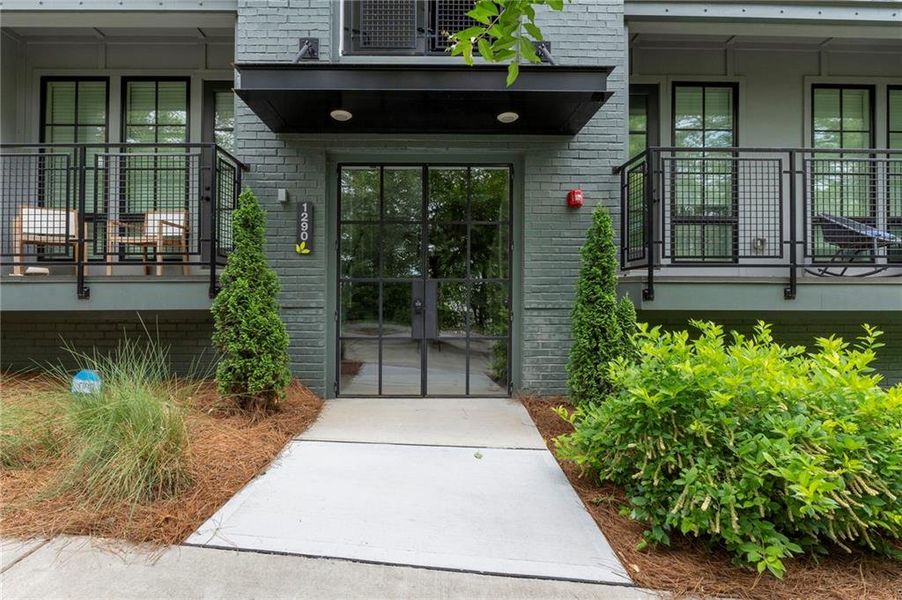 Exterior details and patio area of a home in , Atlanta (Image 2). Exterior details and patio area of a home in , Atlanta (Image 2).