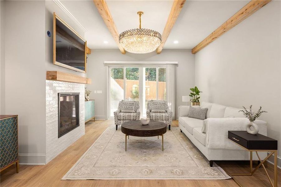 Furnished interior view inside a new home in , Atlanta (Image 30).