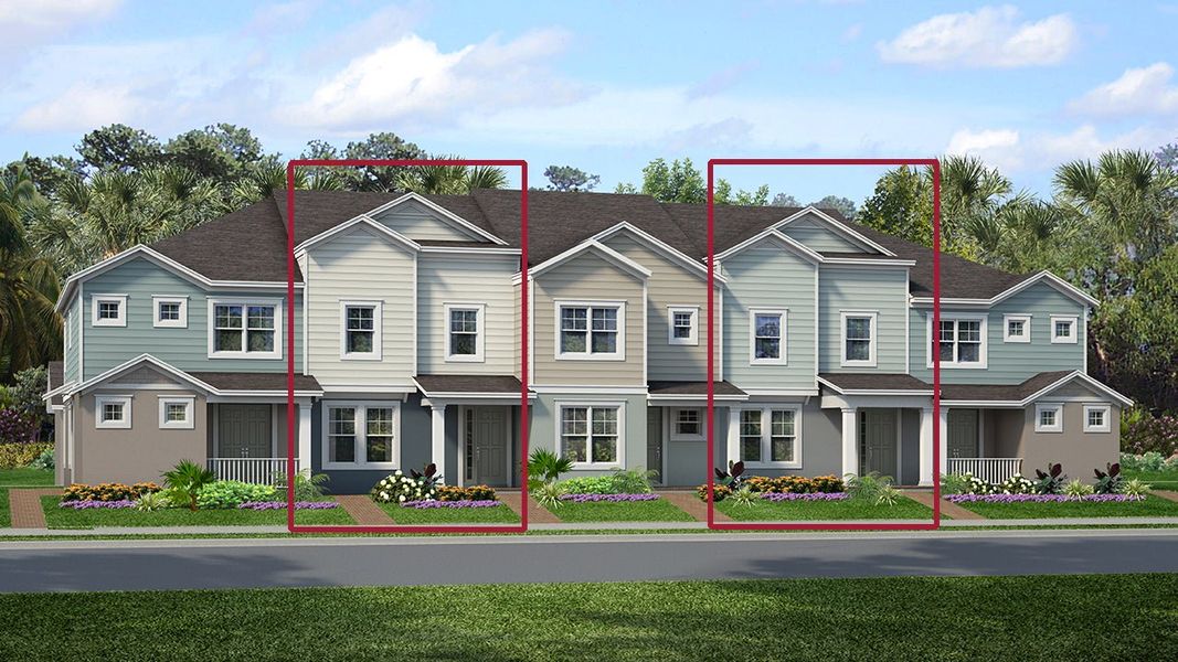 Representative exterior photo of a completed home built from the Jefferson by Park Square Residential in The Residences at Emerson Park, Apopka, FL (Image 2).