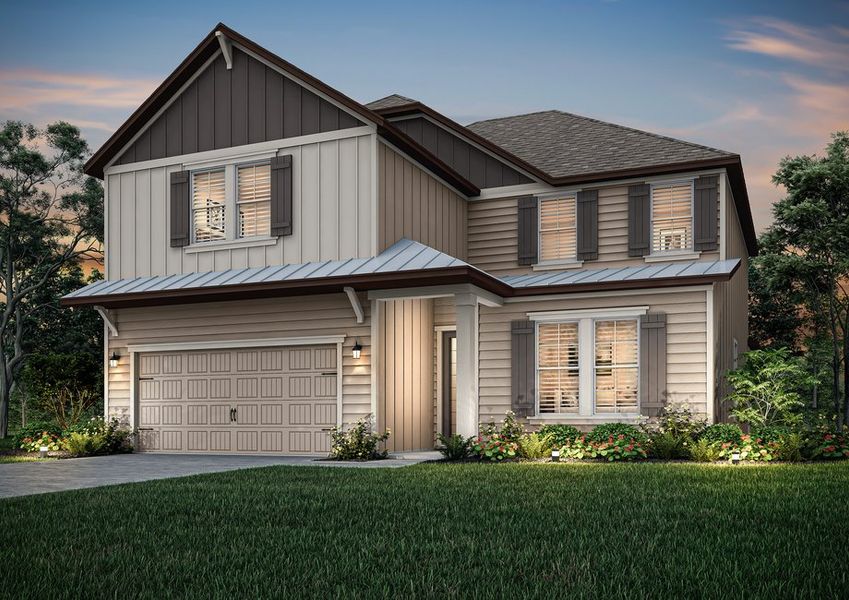 Winchester dusk exterior elevation.