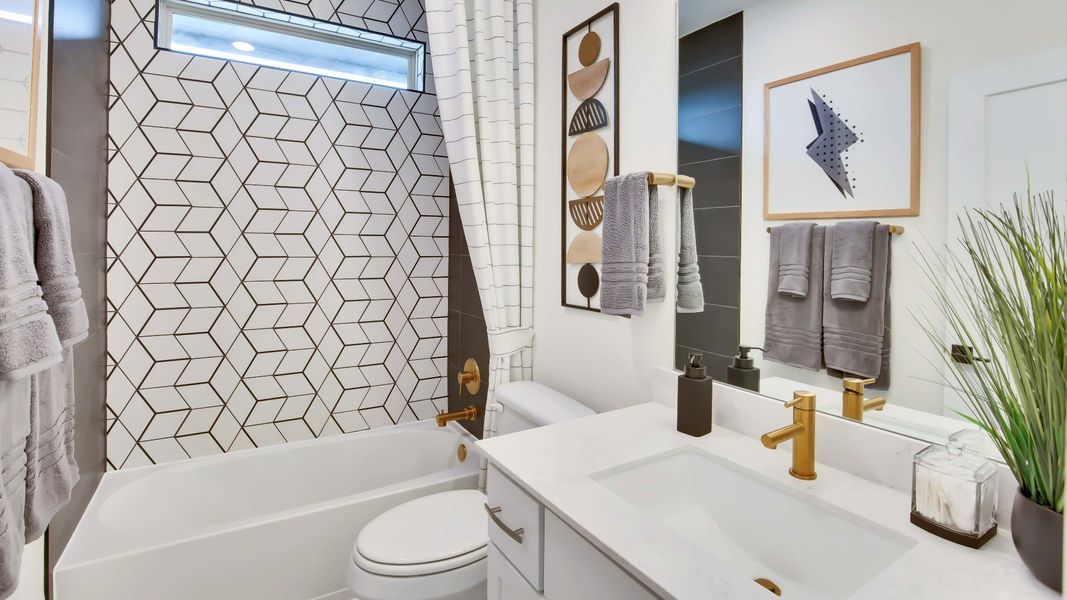 Furnished interior view inside a new home in Oaks at San Gabriel, Georgetown (Image 3). Furnished interior view inside a new home in Oaks at San Gabriel, Georgetown (Image 3).