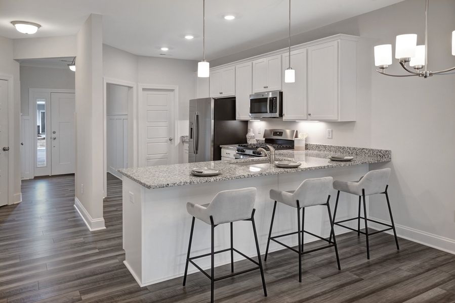 Representative furnished interior of a home built from the The Princeton B by Cothran Homes in Reidville Town Center, Reidville (Image 8).