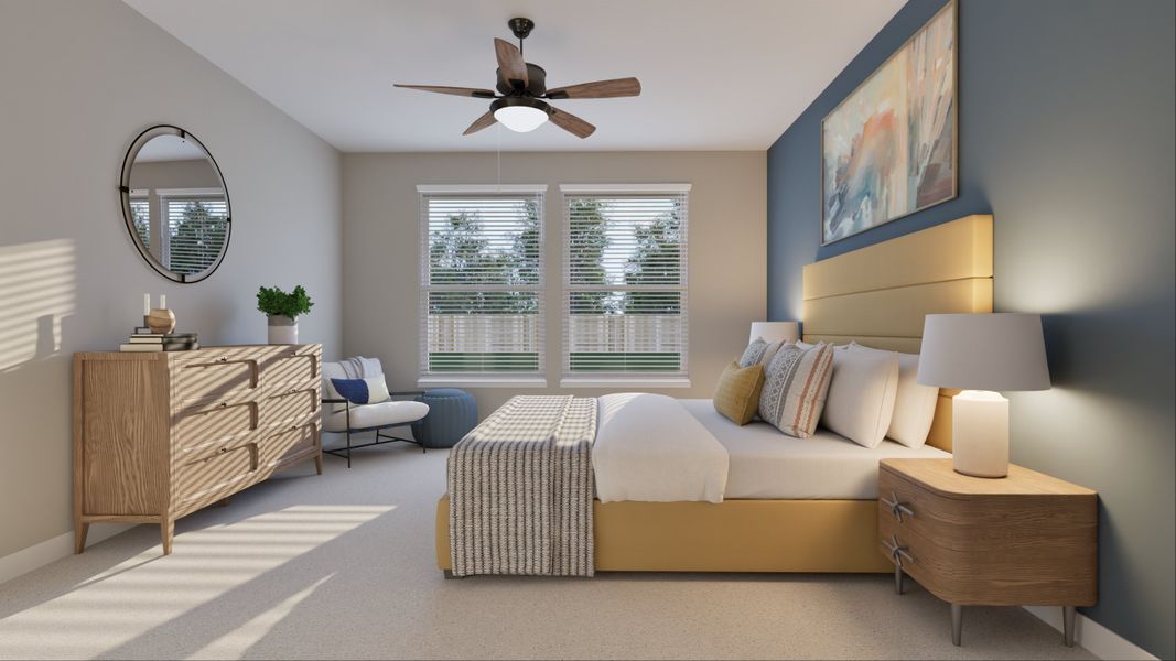 Representative furnished interior of a home built from the Bandera by Tricoast Homes in Sunterra 40, Katy (Image 31). Representative furnished interior of a home built from the Bandera by Tricoast Homes in Sunterra 40, Katy (Image 31).