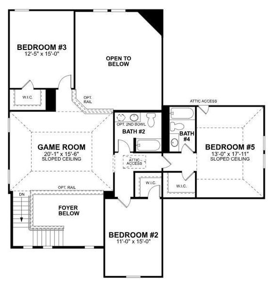 2D floor plan layout of this home in Berryknoll, Montgomery, TX (Image 4).