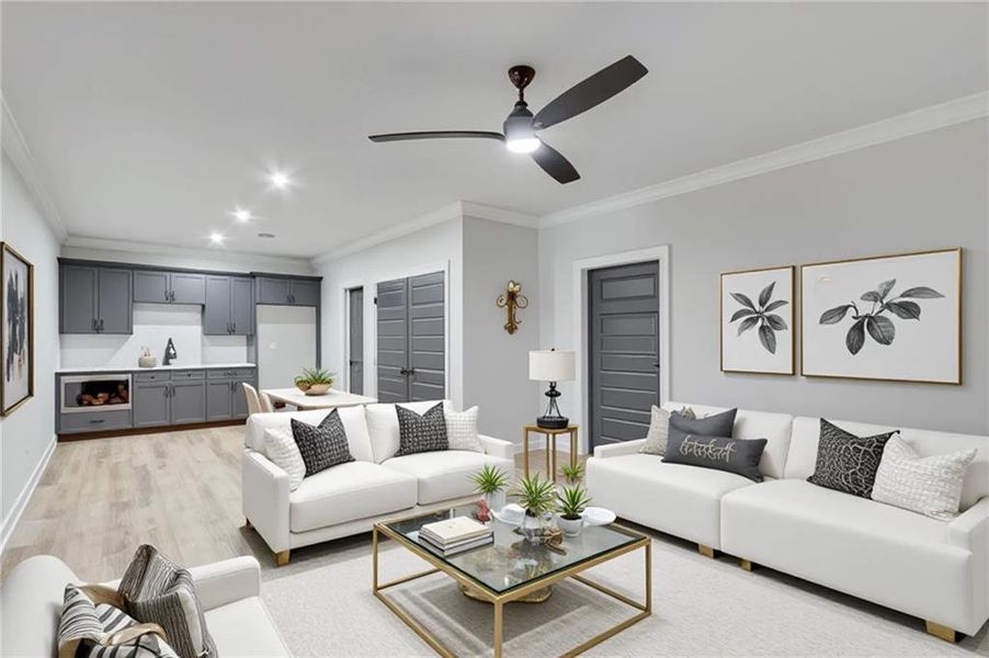 Furnished interior view inside a new home in , Dacula (Image 3).