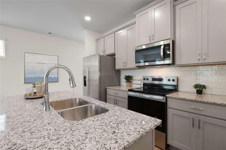Furnished interior view inside a new home in Walden Park - The Retreat, Jonesboro (Image 13).