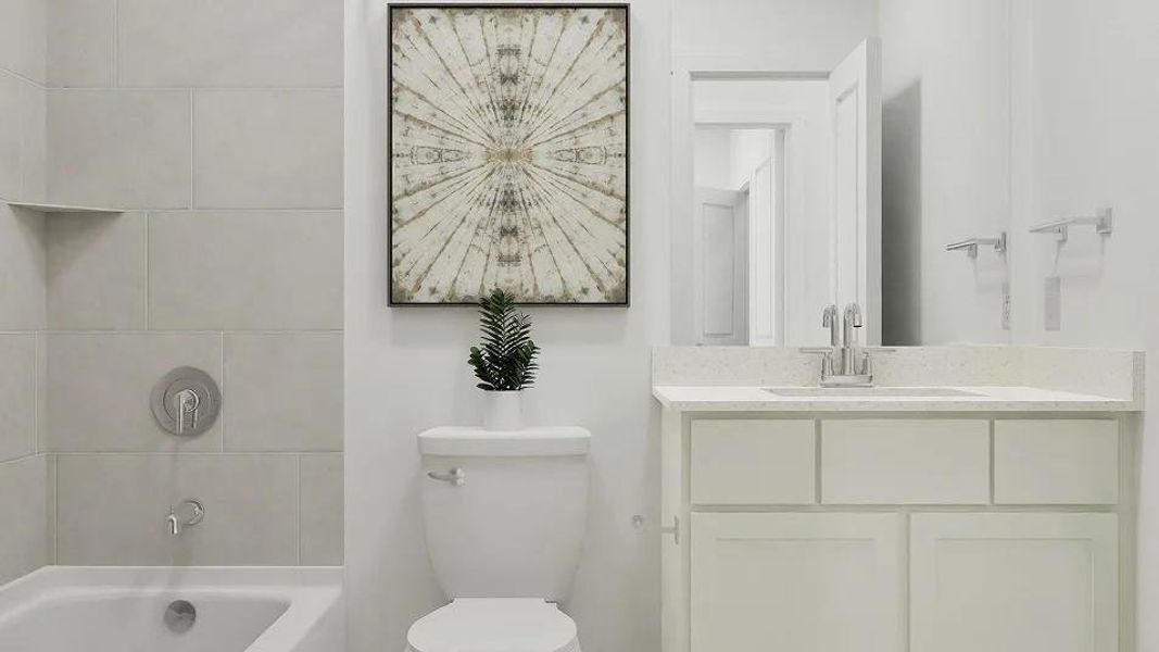 Furnished interior view inside a new home in Cotton Brook, Hutto (Image 14). Furnished interior view inside a new home in Cotton Brook, Hutto (Image 14).