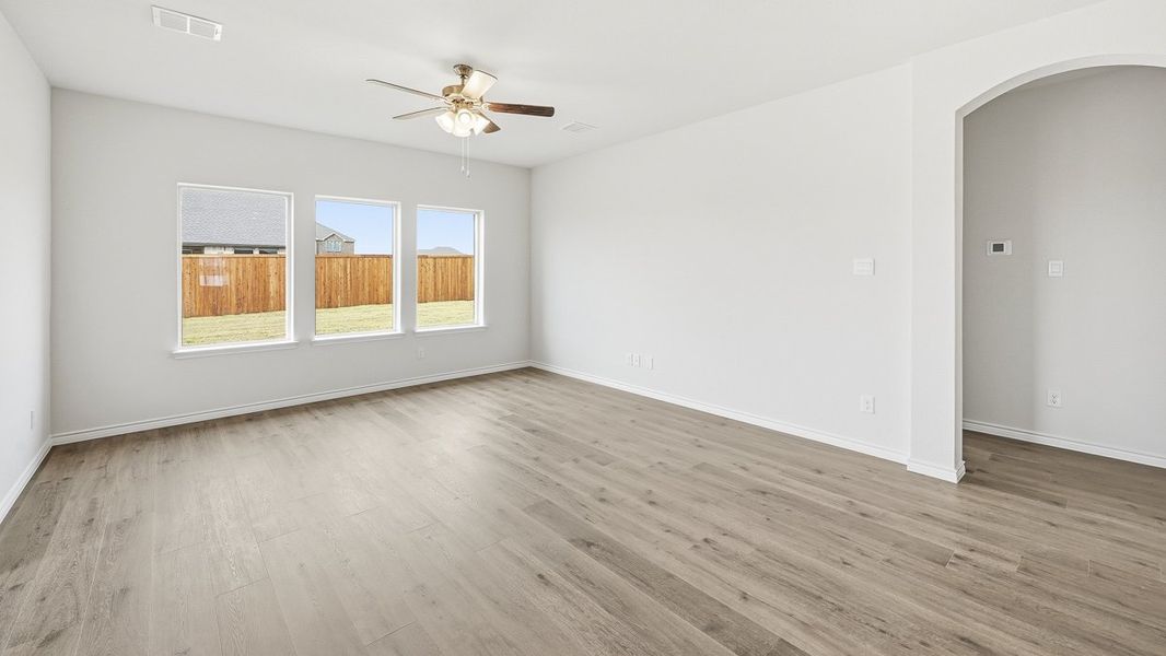 Representative unfurnished interior of a home built from the Ivery II by D.R. Horton in Silverado, Aubrey (Image 9).